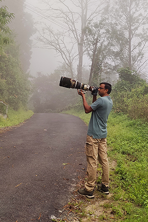 Wildlife photographer Saptagirish Oleti